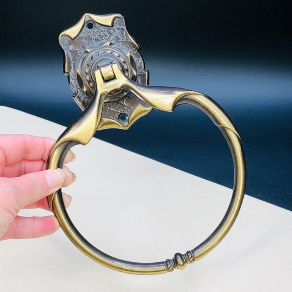 Vintage 70s Amerock Carriage House Hand Towel Ring Holder: Wall Mount- Bathroom - Picture 2 of 11